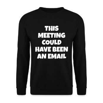 Büro Spruch Arbeitskollege - Unisex Pullover - Schwarz - Vorne - Alina (178cm) & Michal (187cm)