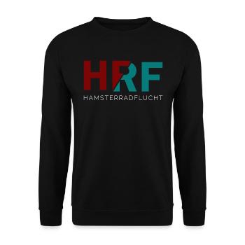 Hamsterradflucht - befreie Dich aus dem Hamsterrad - Unisex Pullover - Schwarz - Vorne - Alina (178cm) & Michal (187cm)