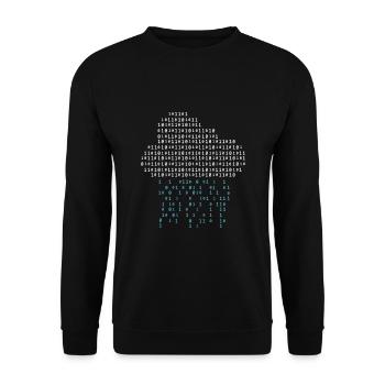 Programmeur de jeu binaire Cloud Rain Nerd Gamer - Sweat-shirt Unisexe - noir - Devant - Alina (178cm) & Michal (187cm)