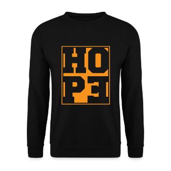 Hope - Unisex Sweatshirt - black - Front - Alina (178cm) & Michal (187cm)