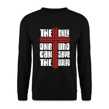 Proverbes et messages des Psaumes bibliques - Sweat-shirt Unisexe - noir - Devant - Alina (178cm) & Michal (187cm)