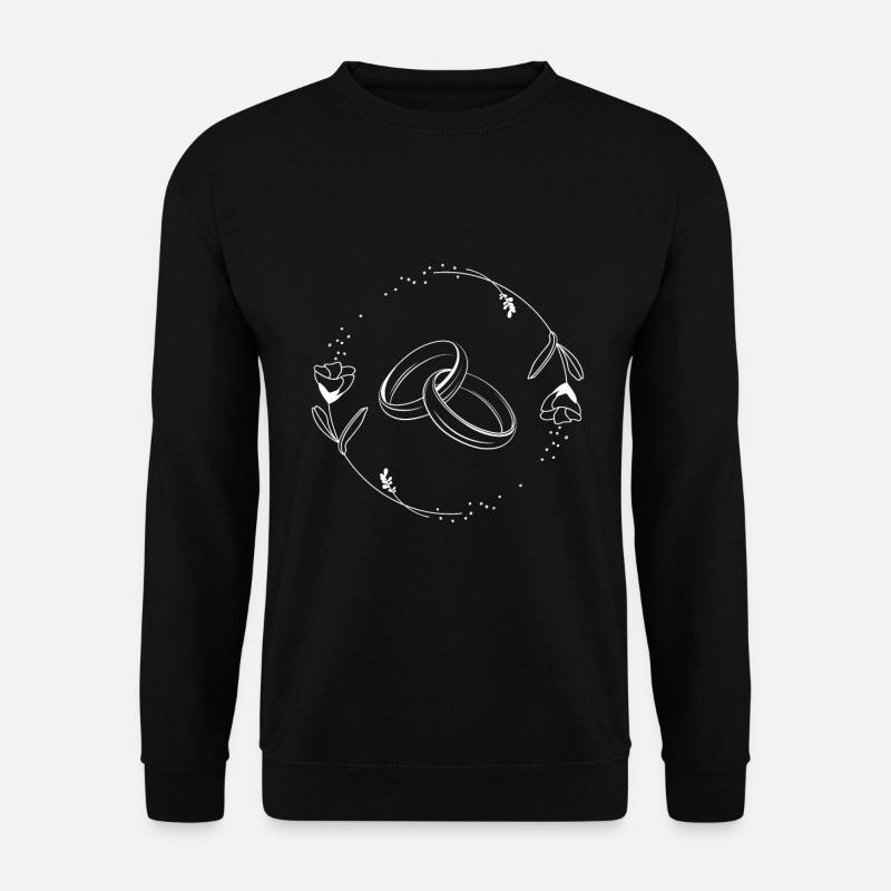 Verlobung Hochzeit Eheringe - Unisex Pullover - Schwarz