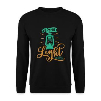 Messages de la Bible Lumière du monde - Sweat-shirt Unisexe - noir - Devant - Alina (178cm) & Michal (187cm)