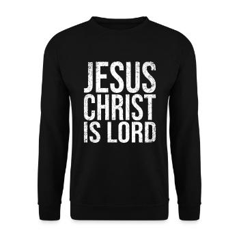 Jésus-Christ est Seigneur - Sweat-shirt Unisexe - noir - Devant - Alina (178cm) & Michal (187cm)