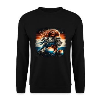 Conception de la chemise Boxer Couleurs nationales néerlandaises - Sweat-shirt Unisexe - noir - Devant - Alina (178cm) & Michal (187cm)
