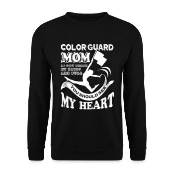 Color Guard Color Guard Mom - Unisex Sweatshirt - black - Front - Alina (178cm) & Michal (187cm)