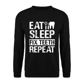 Dentist Dentists Fix Teeth - Unisex Sweatshirt - black - Front - Alina (178cm) & Michal (187cm)
