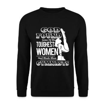 Gymnasts God Made Gymnasts - Unisex Sweatshirt - black - Front - Alina (178cm) & Michal (187cm)