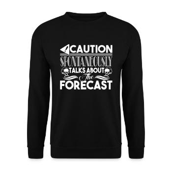 Meteorologist Talks About Forecast - Unisex Sweatshirt - black - Front - Alina (178cm) & Michal (187cm)