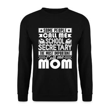 The Most Important call Me School Secretary - Unisex Sweatshirt - black - Front - Alina (178cm) & Michal (187cm)