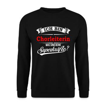 Chorleiter Chorleiterin Dirigent Dirigentin Chor - Unisex Pullover - Schwarz - Vorne - Alina (178cm) & Michal (187cm)