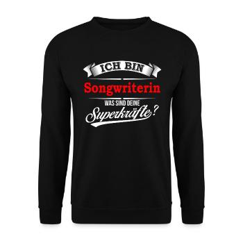 Songwriter Songwriterin Songwriting Liedschreiber - Unisex Pullover - Schwarz - Vorne - Alina (178cm) & Michal (187cm)