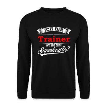Trainer Trainerin Coach Coachin Trainieren - Unisex Pullover - Schwarz - Vorne - Alina (178cm) & Michal (187cm)