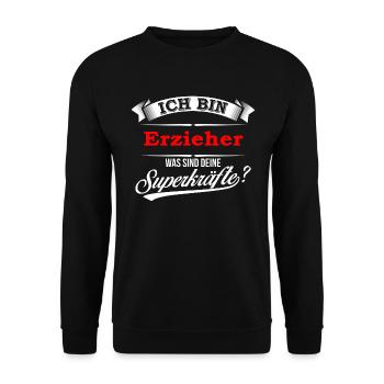 Erzieher Erzieherin Kindergärtner Kindergärtnerin - Unisex Pullover - Schwarz - Vorne - Alina (178cm) & Michal (187cm)