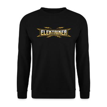 Electrician electrical engineer Strippenzieher - Unisex Sweatshirt - black - Front - Alina (178cm) & Michal (187cm)