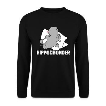 Hippochonder - Unisex Pullover - Schwarz - Vorne - Alina (178cm) & Michal (187cm)