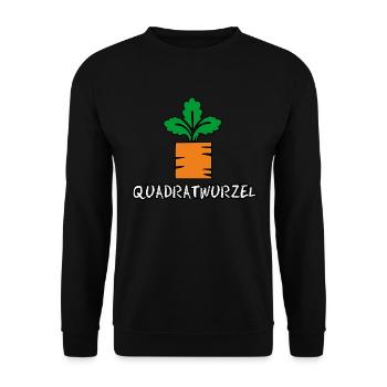 Quadratwurzel - Unisex Pullover - Schwarz - Vorne - Alina (178cm) & Michal (187cm)