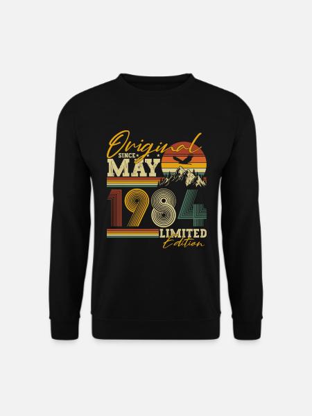 Mai 1984 Vintage Retro Anniversaire - Sweat-shirt Unisexe - noir