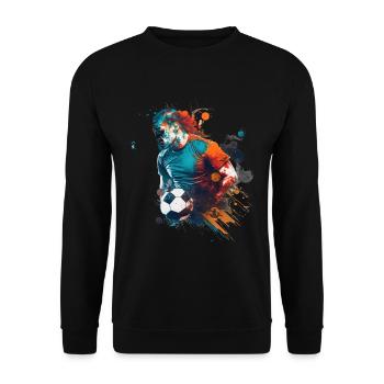 Sport - Unisex Pullover - Schwarz - Vorne - Alina (178cm) & Michal (187cm)