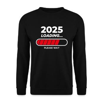 2025 Wird geladen - Unisex Pullover - Schwarz - Vorne - Alina (178cm) & Michal (187cm)