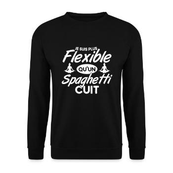 Flexibilité Humour Yoga Femme Drôle Namaste Cadeau - Sweat-shirt Unisexe - noir - Devant - Alina (178cm) & Michal (187cm)