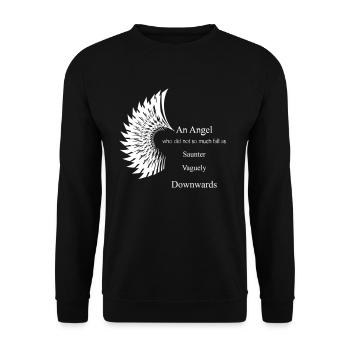 citation d'ange - Sweat-shirt Unisexe - noir - Devant - Alina (178cm) & Michal (187cm)