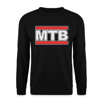 MTB Mountainbike #MTB - Unisex Pullover - Schwarz - Vorne - Alina (178cm) & Michal (187cm)