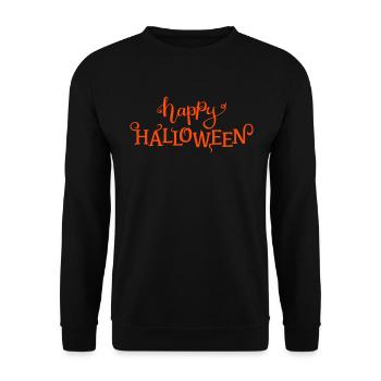 Joyeux lettrage d’halloween - Sweat-shirt Unisexe - noir - Devant - Alina (178cm) & Michal (187cm)