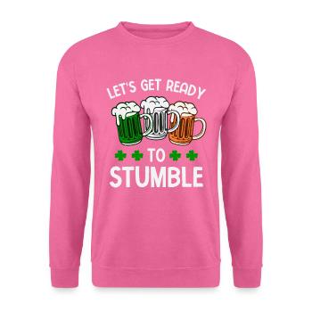St. Patricks Day Irland Flagge Bier Kleeblatt - Unisex Pullover - Pink - Vorne