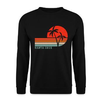 Santa Cruz California Vintage Sunset - Unisex Sweatshirt - black - Front - Alina (178cm) & Michal (187cm)