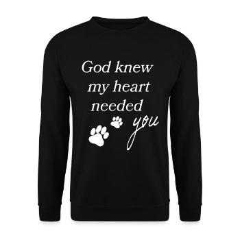 Dieu savait que mon cœur avait besoin de toi - Sweat-shirt Unisexe - noir - Devant - Alina (178cm) & Michal (187cm)