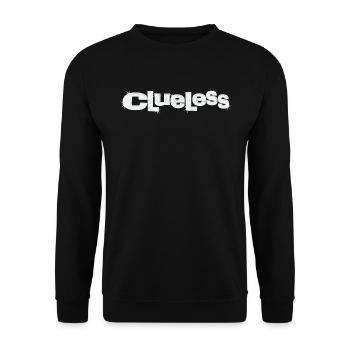 Clueless Glitzer Logo - Unisex Pullover - Schwarz - Vorne - Alina (178cm) & Michal (187cm)