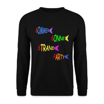 Soleil d’été Plage Poisson - Sweat-shirt Unisexe - noir - Devant - Alina (178cm) & Michal (187cm)