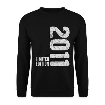 2011 Edition Limitée – Cadeau d’anniversaire 14 ans - Sweat-shirt Unisexe - noir - Devant - Alina (178cm) & Michal (187cm)