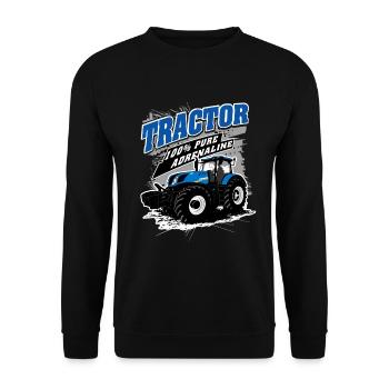 Tractor - tractor - farmer - farmer - Unisex Sweatshirt - black - Front - Alina (178cm) & Michal (187cm)