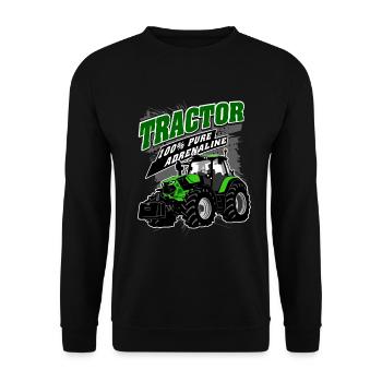 Tractor - tractor - farmer - farmer - Unisex Sweatshirt - black - Front - Alina (178cm) & Michal (187cm)