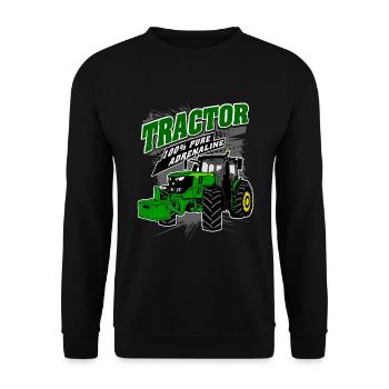 Tractor - tractor - farmer - farmer - Unisex Sweatshirt - black - Front - Alina (178cm) & Michal (187cm)