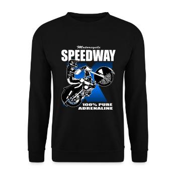Eisspeedway - Ice speedway - Speedway on Ice - Unisex Pullover - Schwarz - Vorne - Alina (178cm) & Michal (187cm)