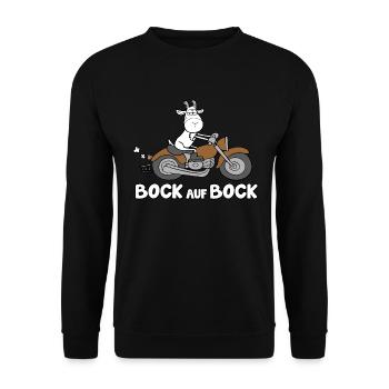 Bock auf Bock - Unisex Pullover - Schwarz - Vorne - Alina (178cm) & Michal (187cm)