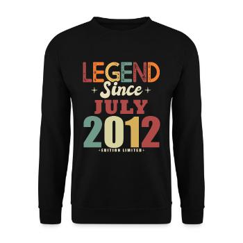 10 Year Anniversary Gift July 2012 Legend - Unisex Sweatshirt - black - Front - Alina (178cm) & Michal (187cm)