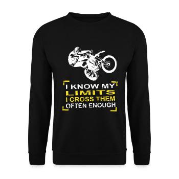 Moto Cross - Motocross - Supercross - Unisex Pullover - Schwarz - Vorne - Alina (178cm) & Michal (187cm)