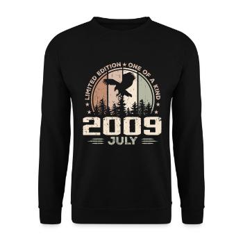 Incomparable depuis juillet 2009, 15e Anniversaire - Sweat-shirt Unisexe - noir - Devant - Alina (178cm) & Michal (187cm)
