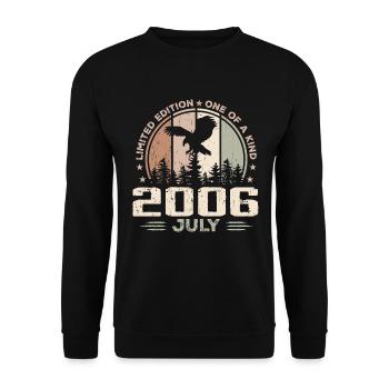 Incomparable depuis juillet 2006, 18e Anniversaire - Sweat-shirt Unisexe - noir - Devant - Alina (178cm) & Michal (187cm)
