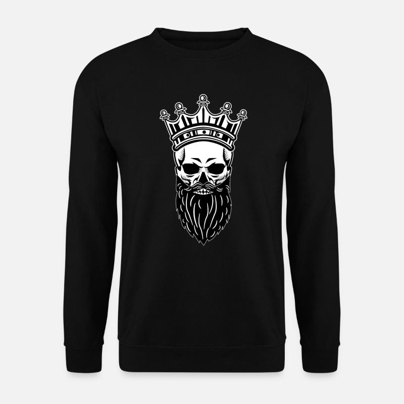 Roi crâne barbu - Sweat-shirt Unisexe - noir