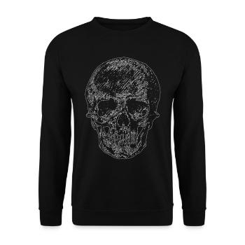 Skull - Unisex Pullover - Schwarz - Vorne - Alina (178cm) & Michal (187cm)