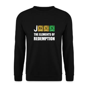 Christian funny nerd statement - Unisex Sweatshirt - black - Front - Alina (178cm) & Michal (187cm)