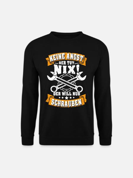 Schrauber Schrauben DIY Mechaniker Spruch - Unisex Pullover - Schwarz