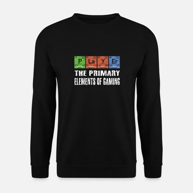 Nerd Geek funny player gaming elements - Unisex Pullover - Schwarz