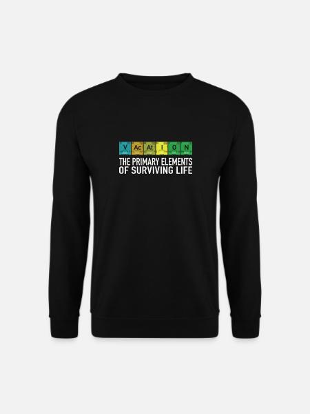 Nerd geek funny vacation elements - Unisex Sweatshirt - black