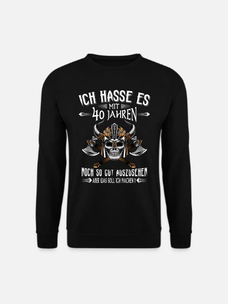 40. Geburtstag 40 Jahre Wikinger Baujahr 1980 - Unisex Pullover - Schwarz